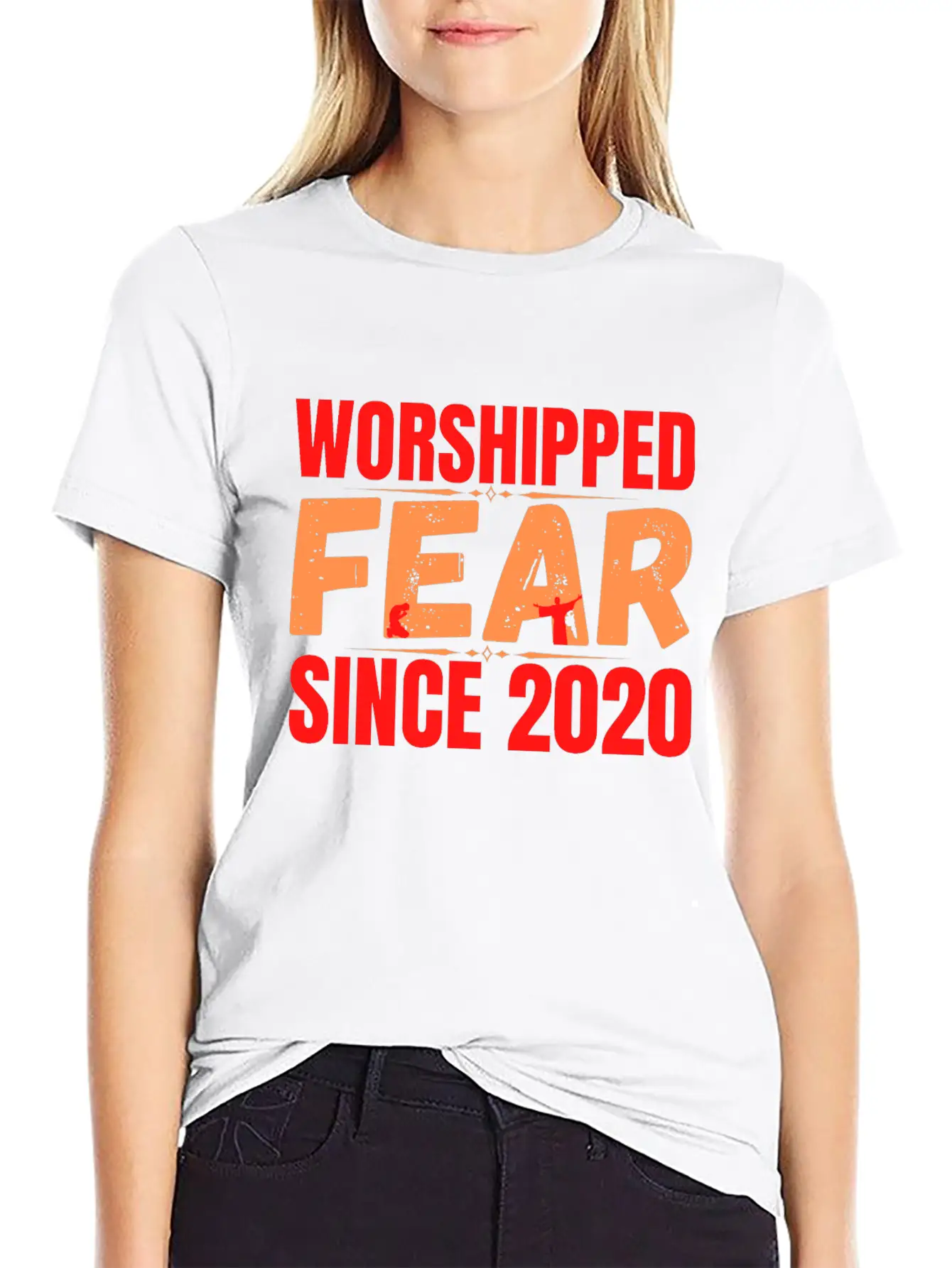 FEAR Worshipped Since 2020 Stylish Everyday T-Shirt – Unisex Basic Cotton Tee