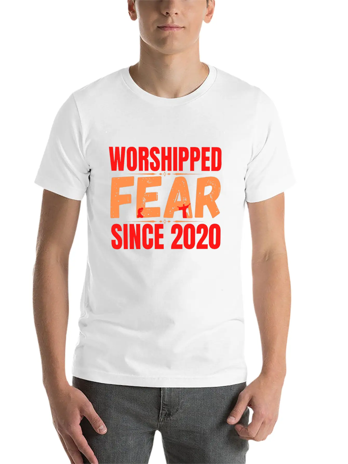 FEAR Worshipped Since 2020 Stylish Everyday T-Shirt – Unisex Basic Cotton Tee