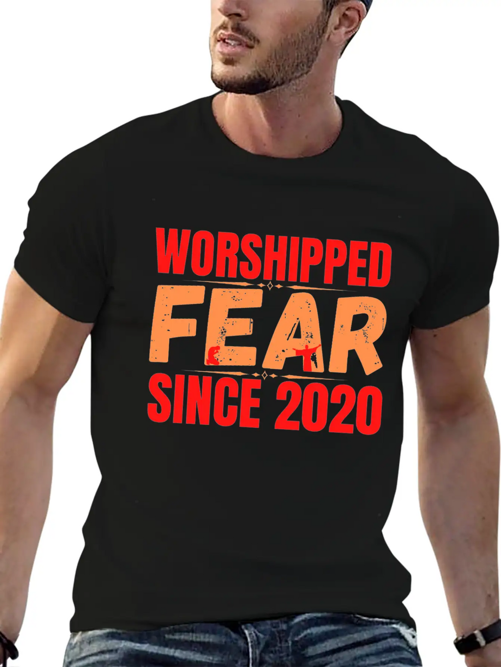 FEAR Worshipped Since 2020 Stylish Everyday T-Shirt – Unisex Basic Cotton Tee