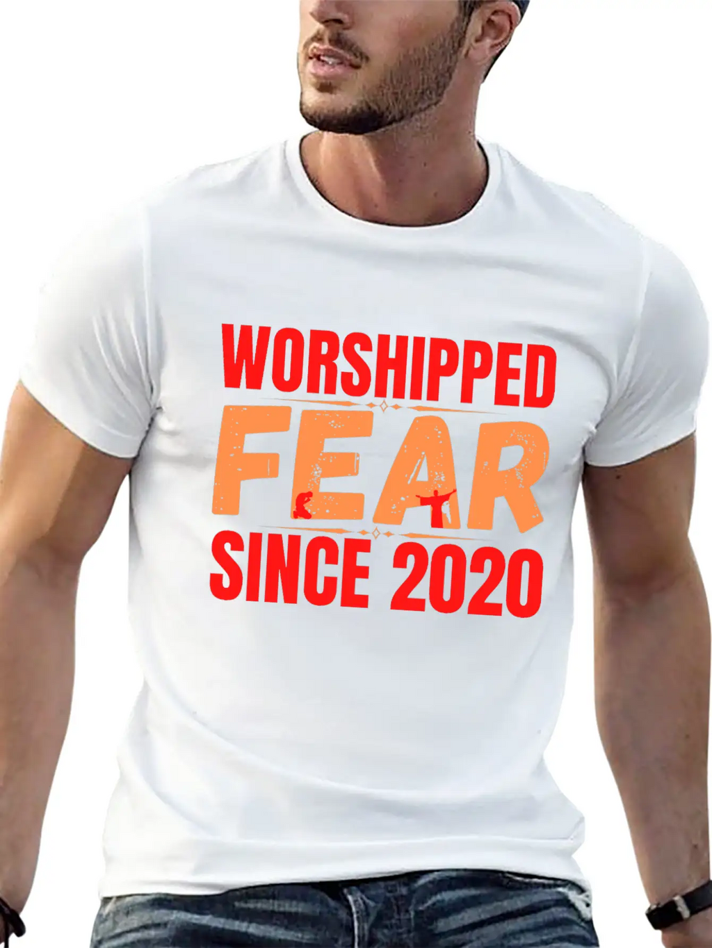 FEAR Worshipped Since 2020 Stylish Everyday T-Shirt – Unisex Basic Cotton Tee