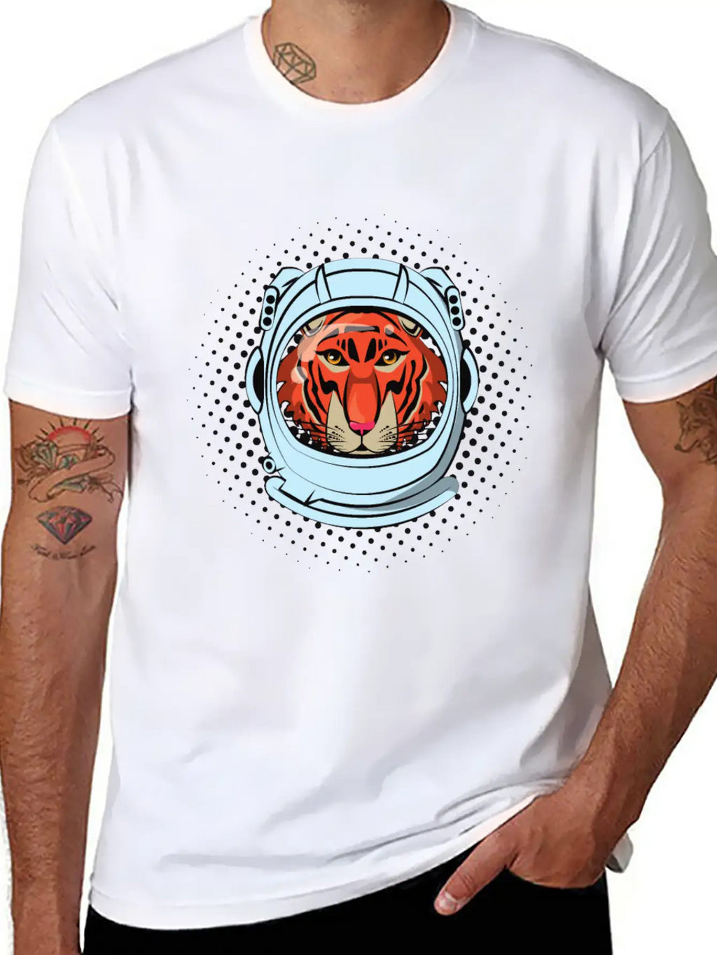 Fearless Big Cat Tiger Eye Tiger Face Tiger Head Casual Graphic T-Shirt – Simple And Comfortable Daily Wear