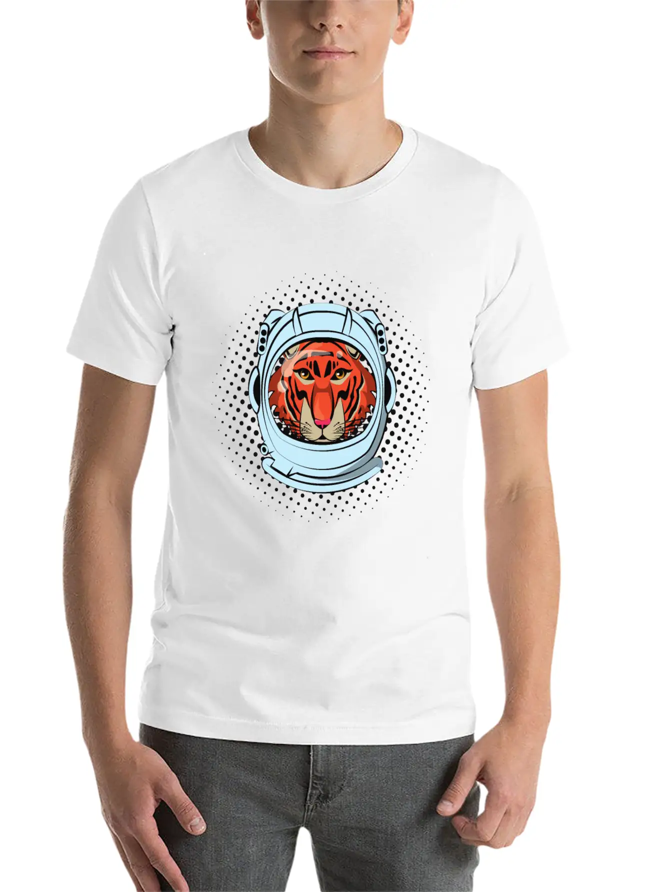 Fearless Big Cat Tiger Eye Tiger Face Tiger Head Casual Graphic T-Shirt – Simple And Comfortable Daily Wear