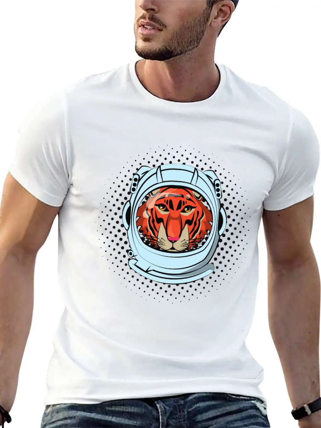 Fearless Big Cat Tiger Eye Tiger Face Tiger Head Casual Graphic T-Shirt – Simple And Comfortable Daily Wear