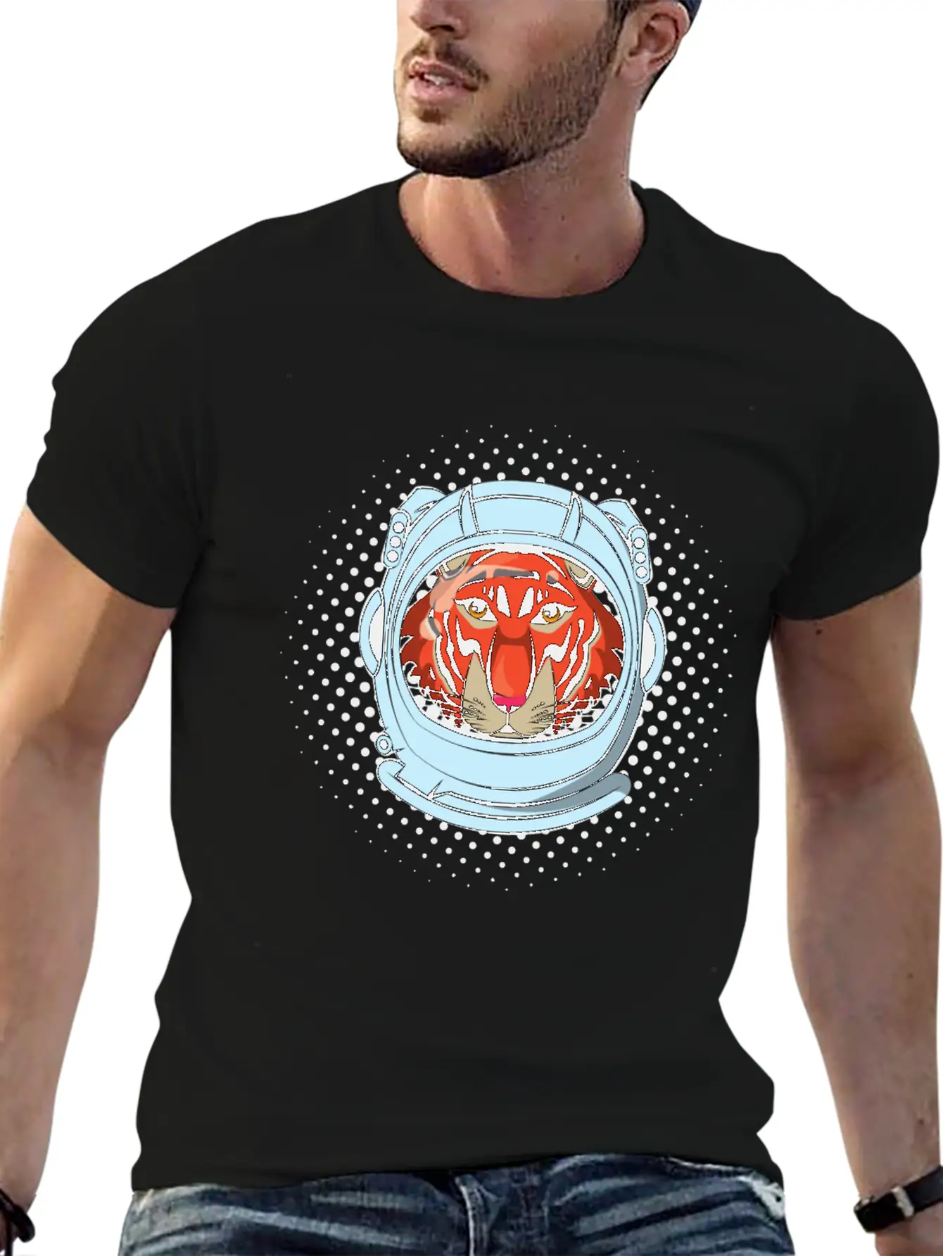 Fearless Big Cat Tiger Eye Tiger Face Tiger Head Casual Graphic T-Shirt – Simple And Comfortable Daily Wear