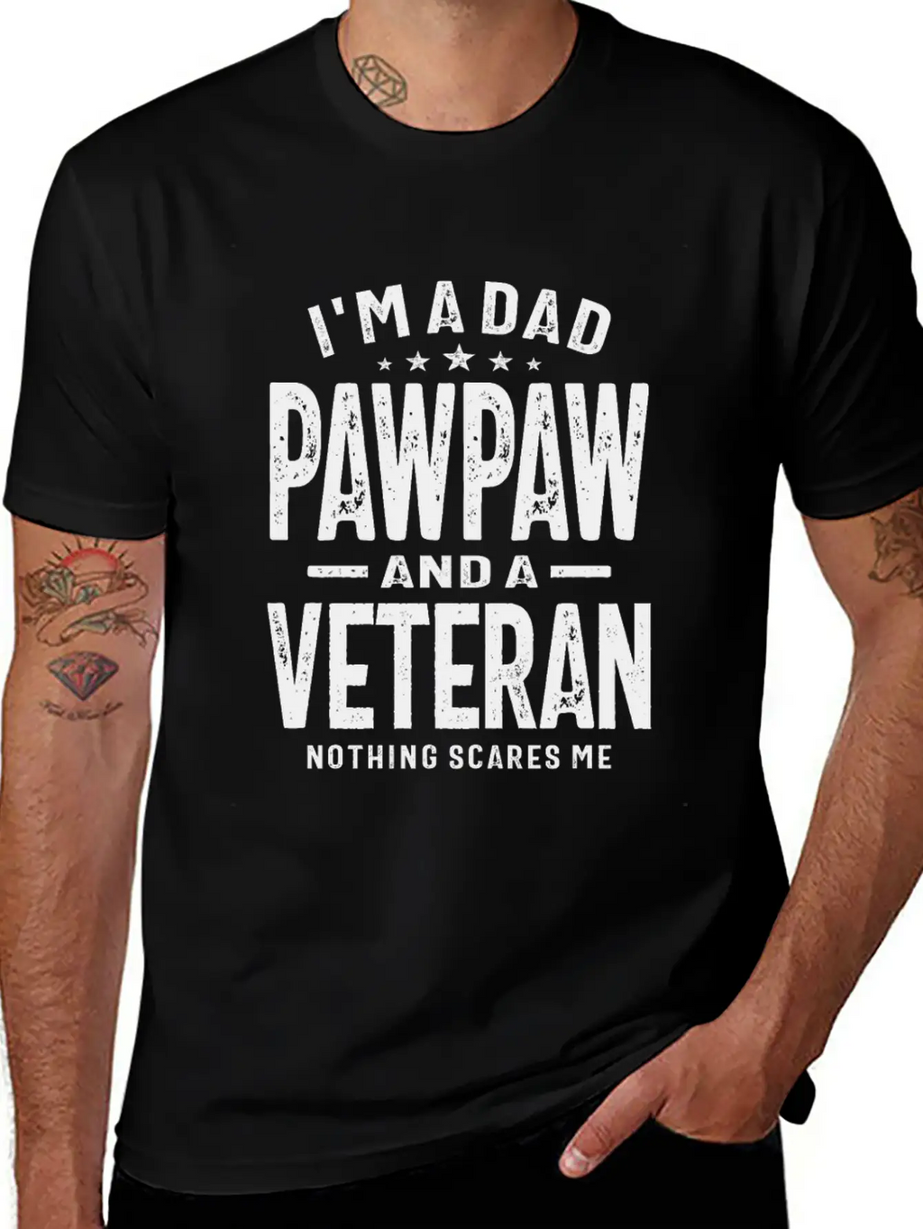 Fearless Dad, Pawpaw, And Veteran Unisex Casual T-Shirt – Clean Design For Daily Comfort