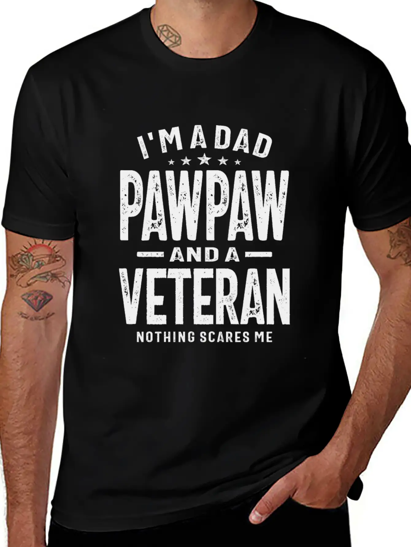 Fearless Dad, Pawpaw, And Veteran Unisex Casual T-Shirt – Clean Design For Daily Comfort