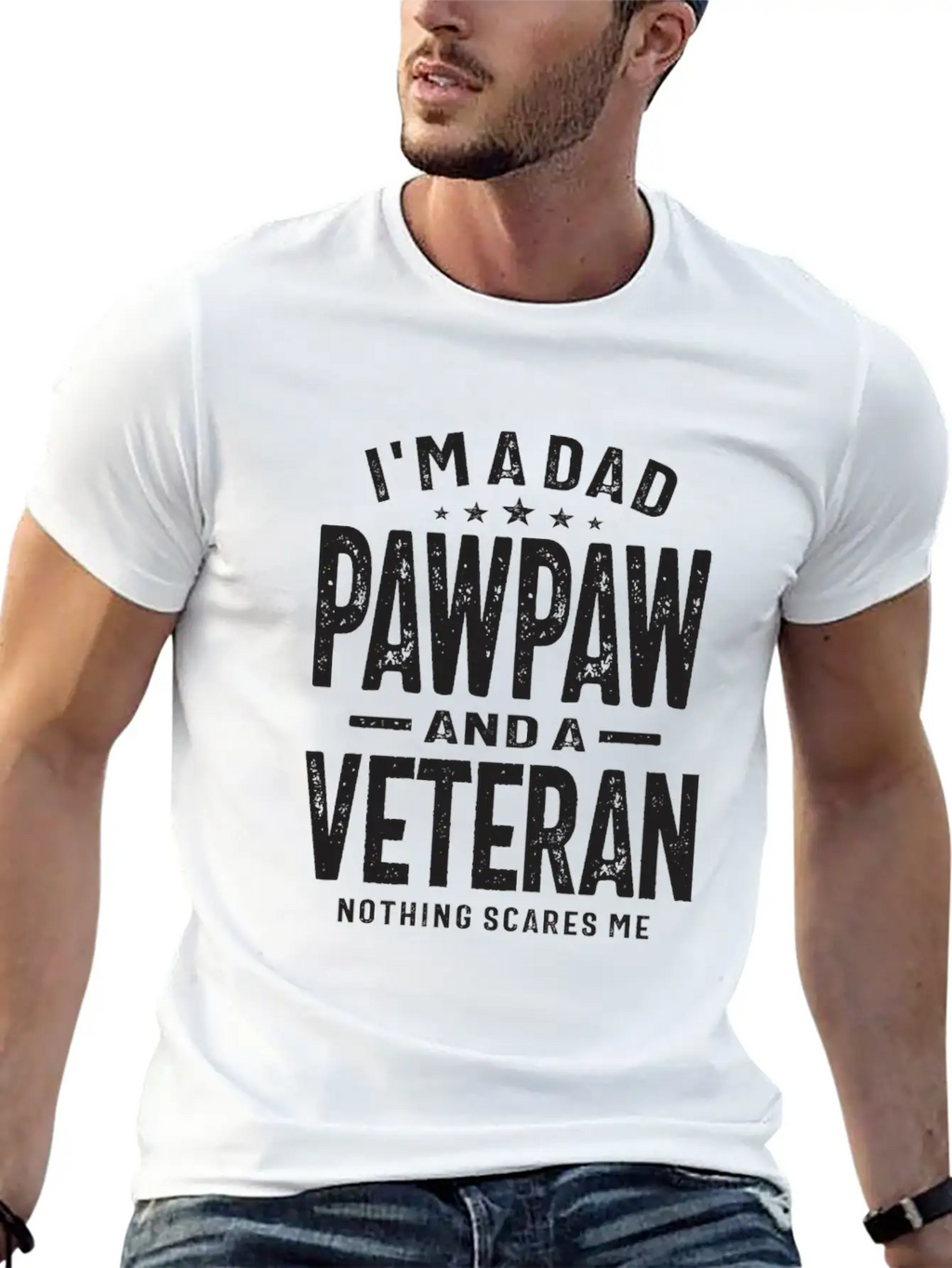 Fearless Dad, Pawpaw, And Veteran Unisex Casual T-Shirt – Clean Design For Daily Comfort