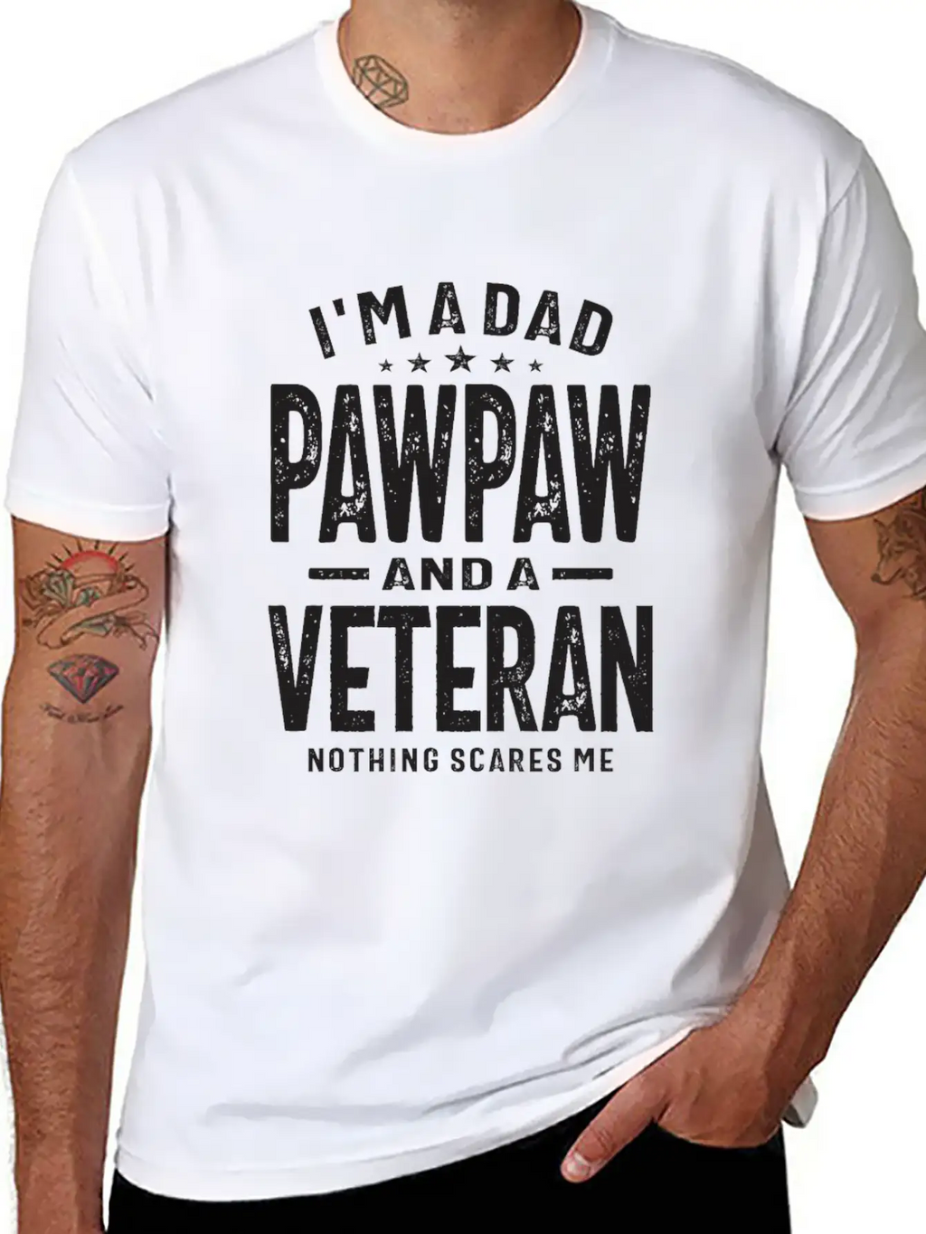 Fearless Dad, Pawpaw, And Veteran Unisex Casual T-Shirt – Clean Design For Daily Comfort