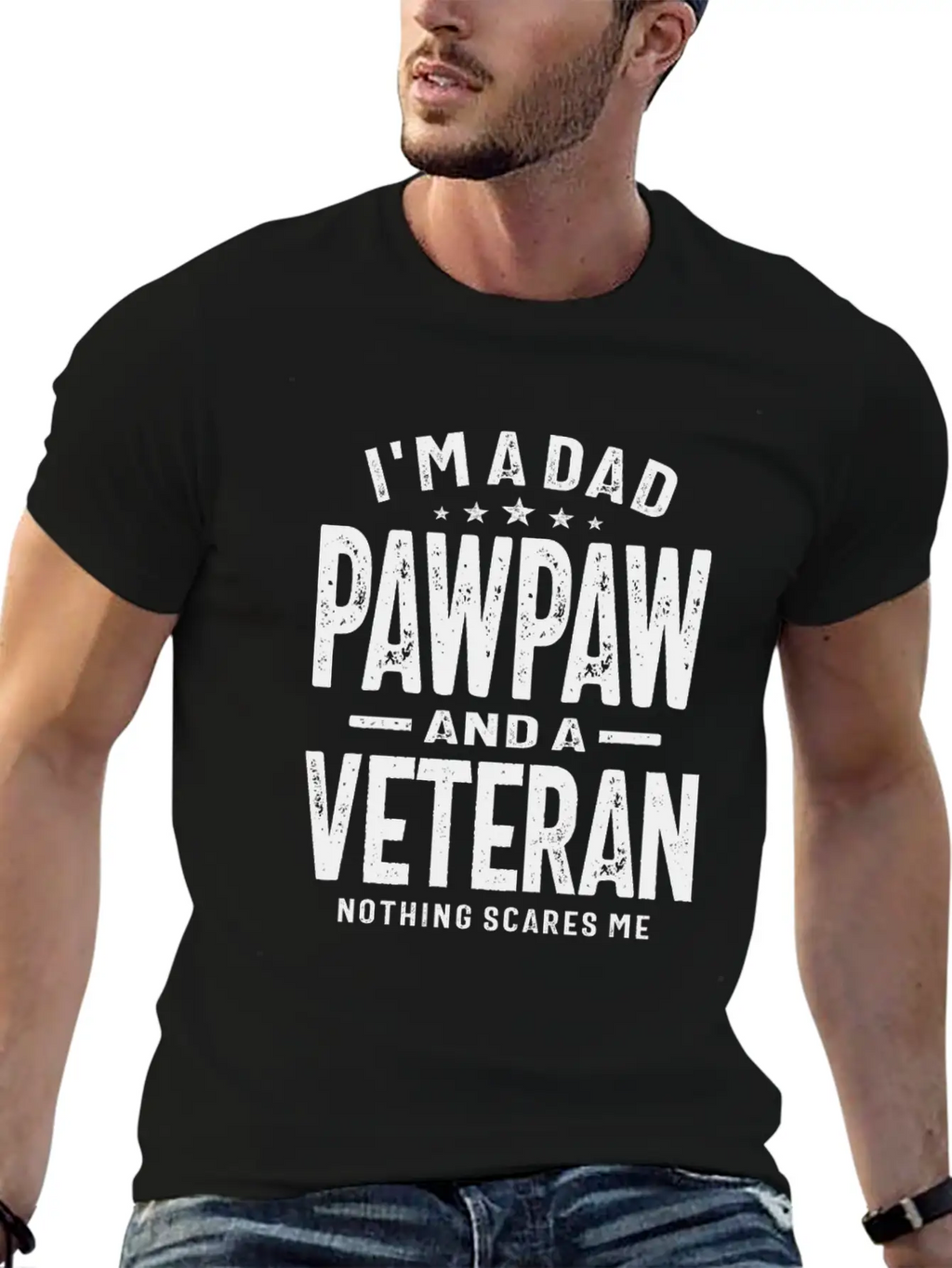 Fearless Dad, Pawpaw, And Veteran Unisex Casual T-Shirt – Clean Design For Daily Comfort