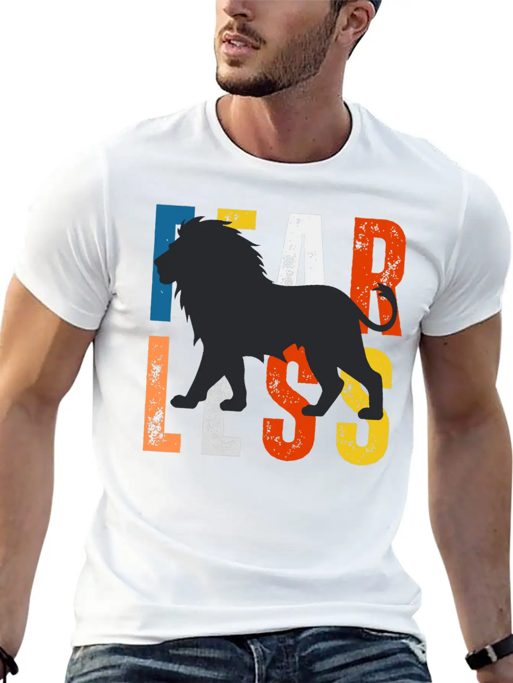Fearless Lion Head Tshirt– Power, Pride & Strength Unisex Casual T-Shirt – Clean Design For Daily Comfort