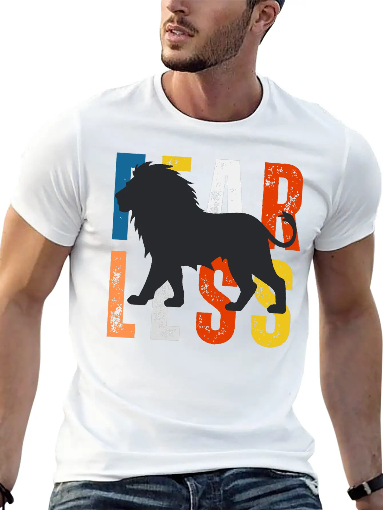Fearless Lion Head Tshirt– Power, Pride & Strength Unisex Casual T-Shirt – Clean Design For Daily Comfort