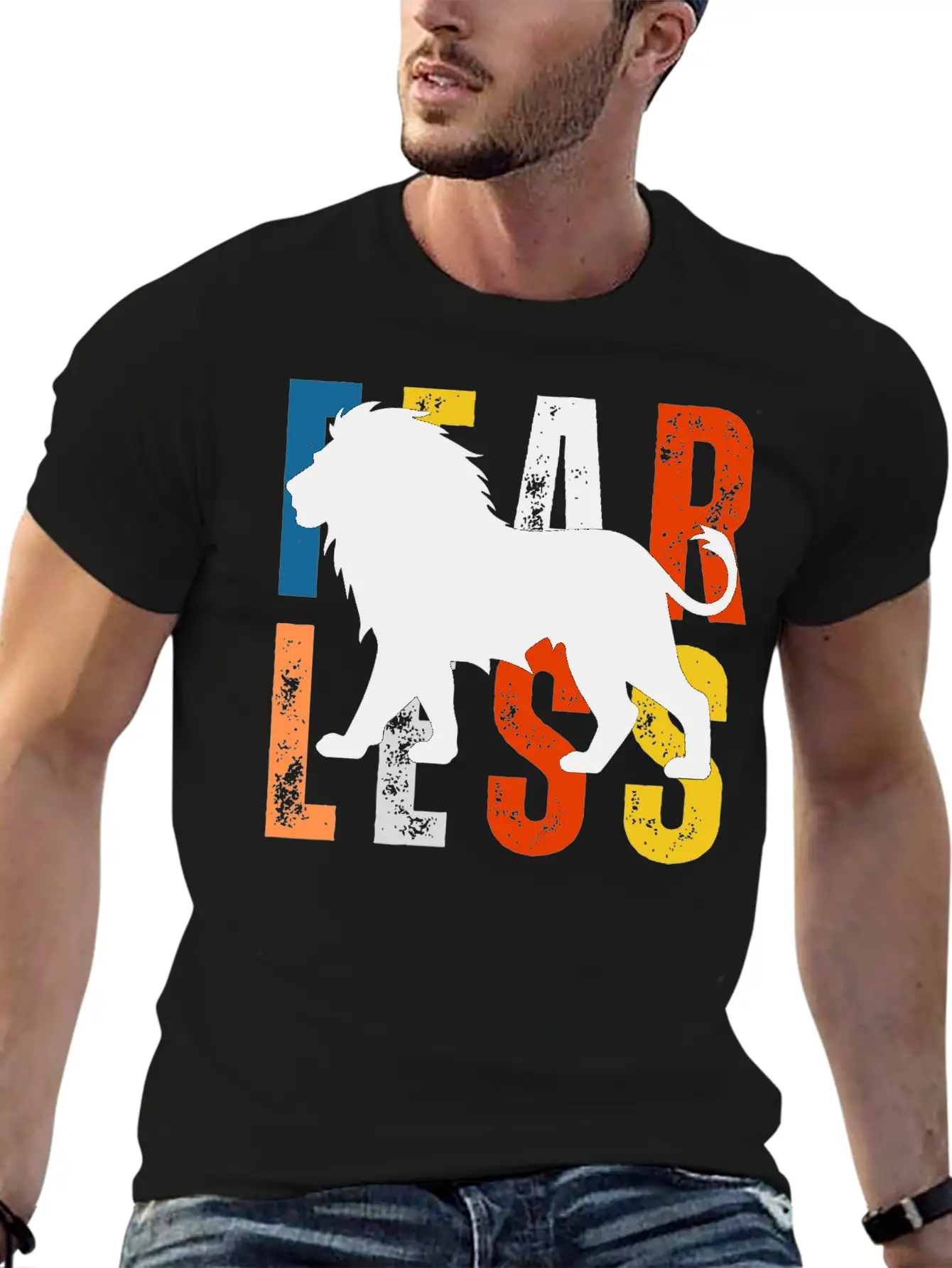 Fearless Lion Head Tshirt– Power, Pride & Strength Unisex Casual T-Shirt – Clean Design For Daily Comfort