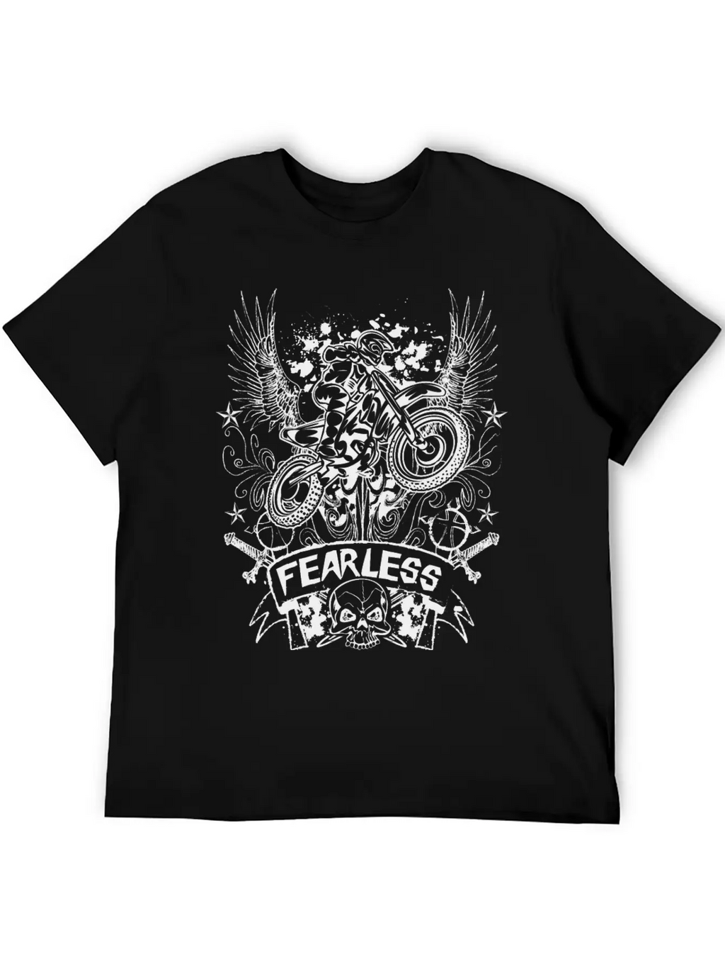 Fearless Motocross Unisex Short Sleeve Soft Cotton T-Shirt – Casual Everyday Wear