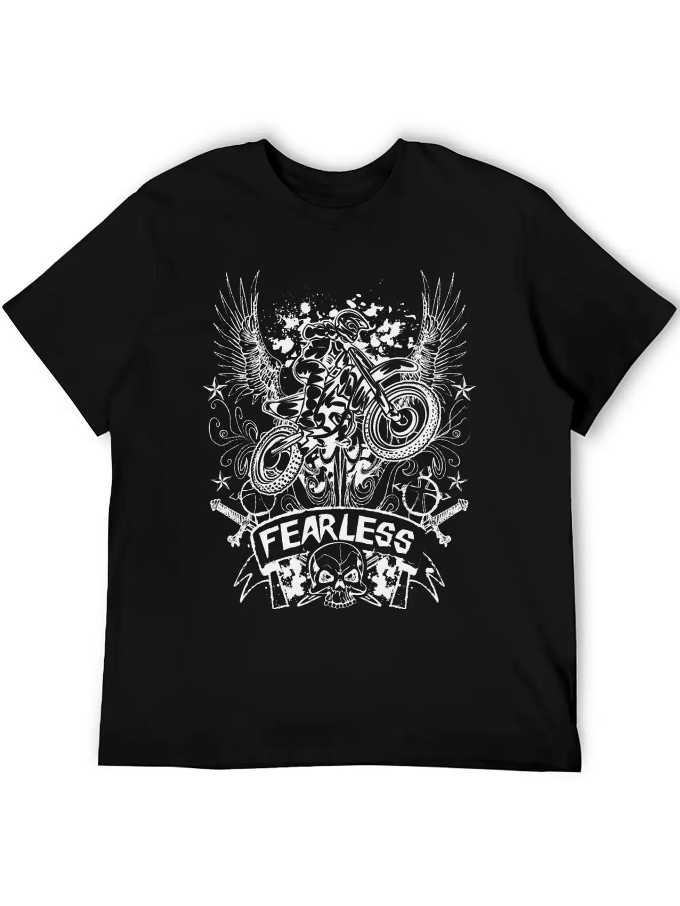 Fearless Motocross Unisex Short Sleeve Soft Cotton T-Shirt – Casual Everyday Wear