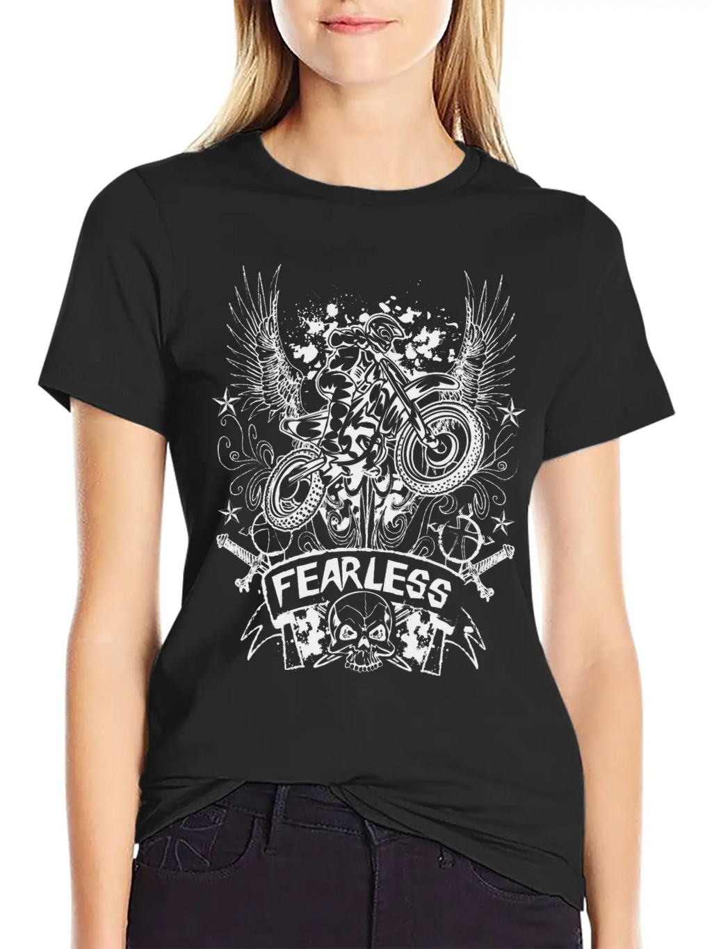 Fearless Motocross Unisex Short Sleeve Soft Cotton T-Shirt – Casual Everyday Wear