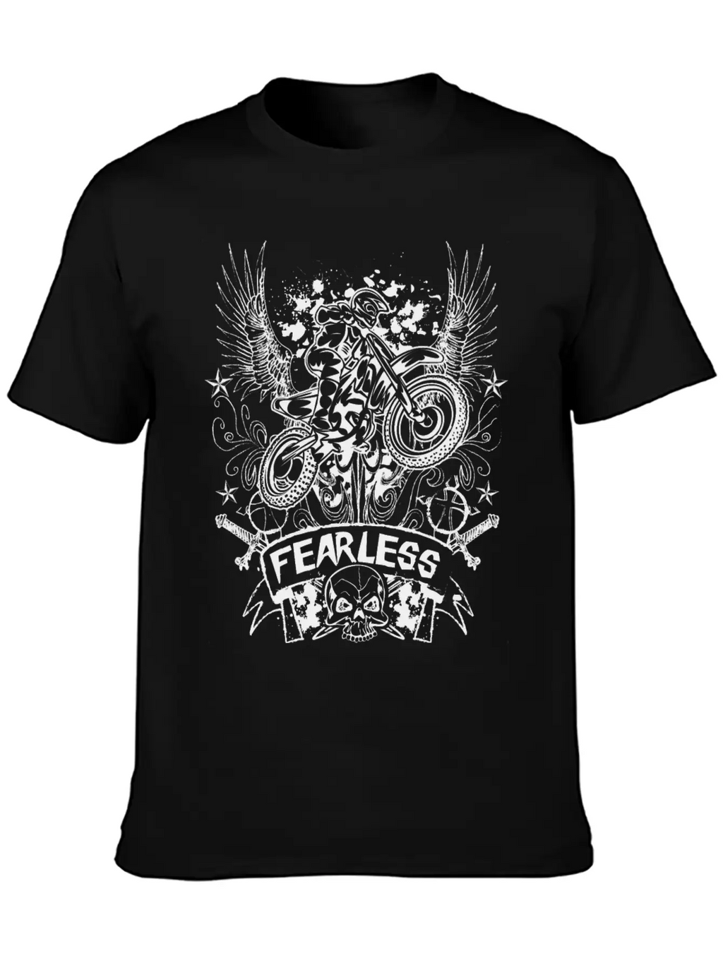Fearless Motocross Unisex Short Sleeve Soft Cotton T-Shirt – Casual Everyday Wear