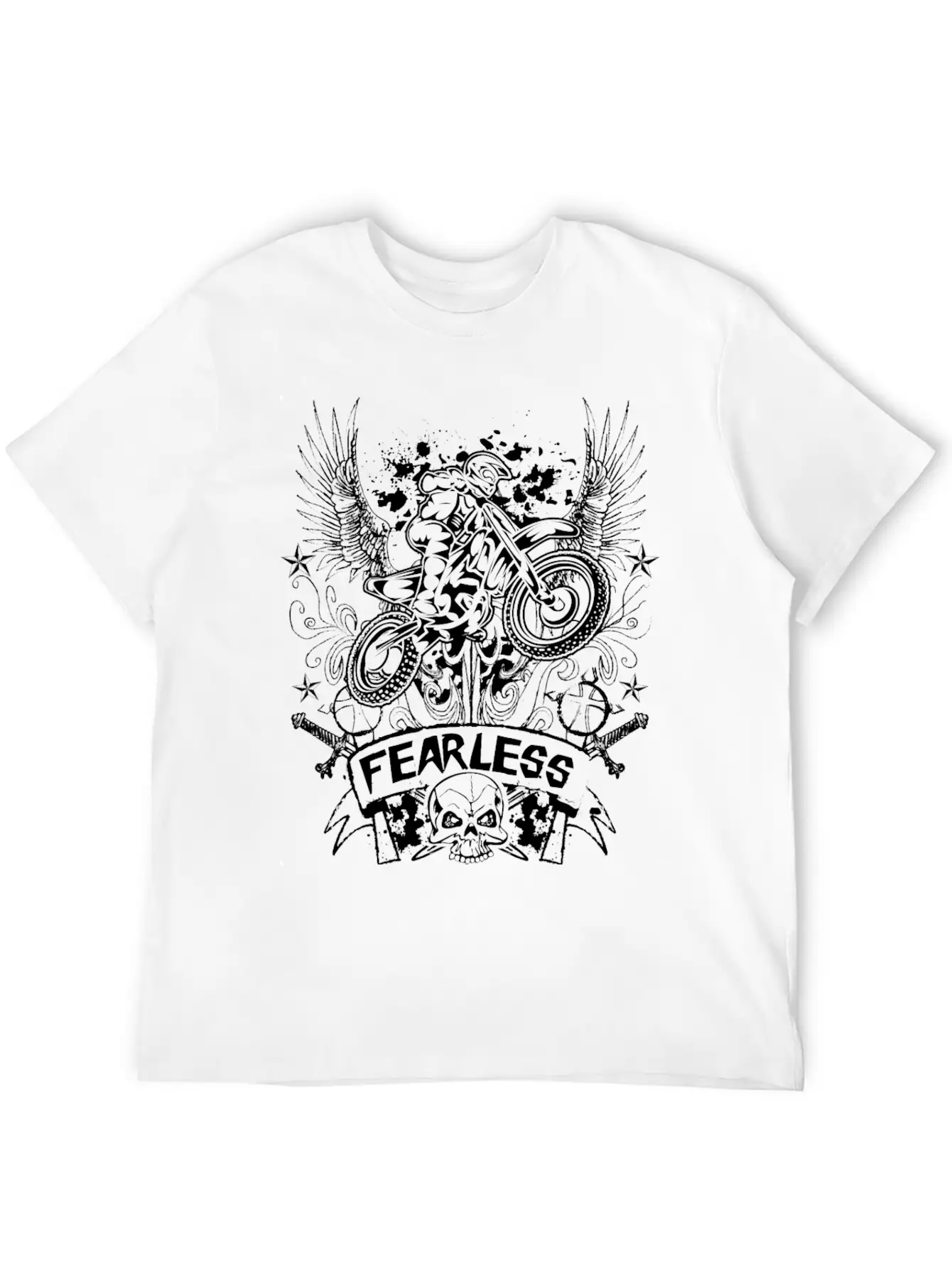 Fearless Motocross Unisex Short Sleeve Soft Cotton T-Shirt – Casual Everyday Wear