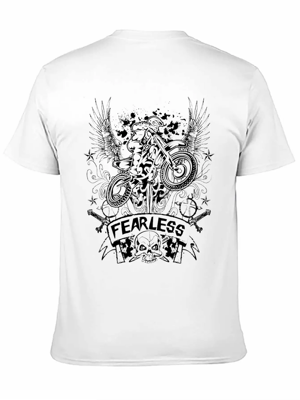 Fearless Motocross Unisex Short Sleeve Soft Cotton T-Shirt – Casual Everyday Wear