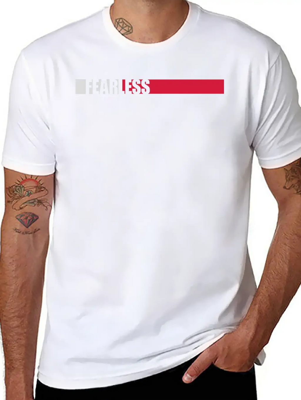 Fearless Text Quote Breathable Soft Cotton T-Shirt – Timeless Casual Look