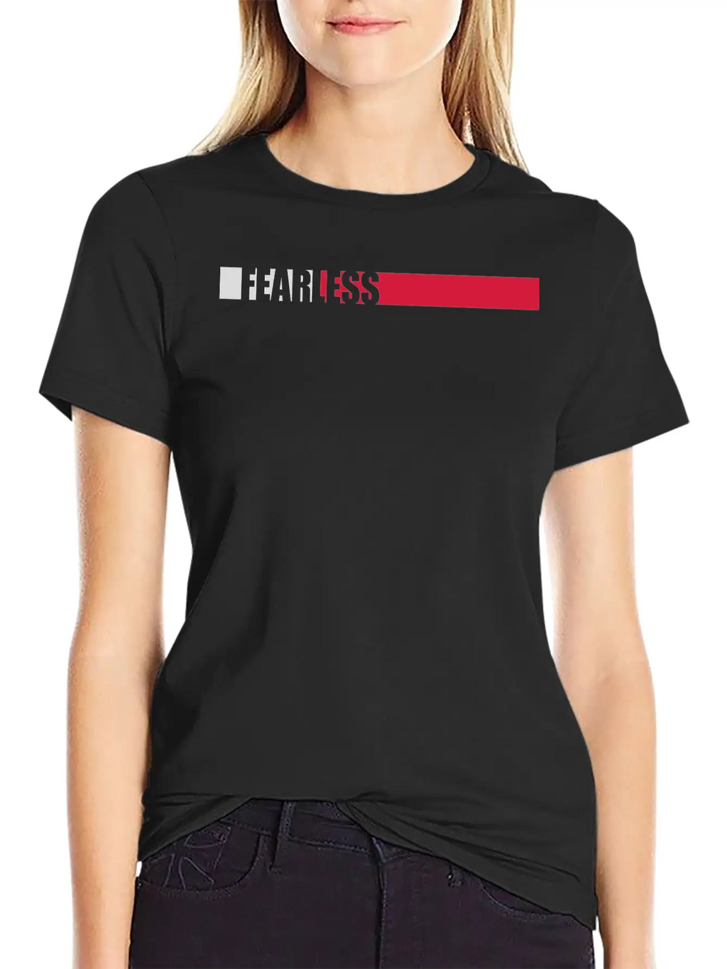 Fearless Text Quote Breathable Soft Cotton T-Shirt – Timeless Casual Look