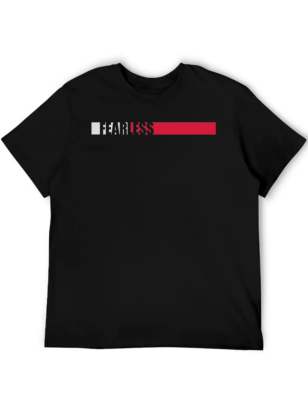 Fearless Text Quote Breathable Soft Cotton T-Shirt – Timeless Casual Look