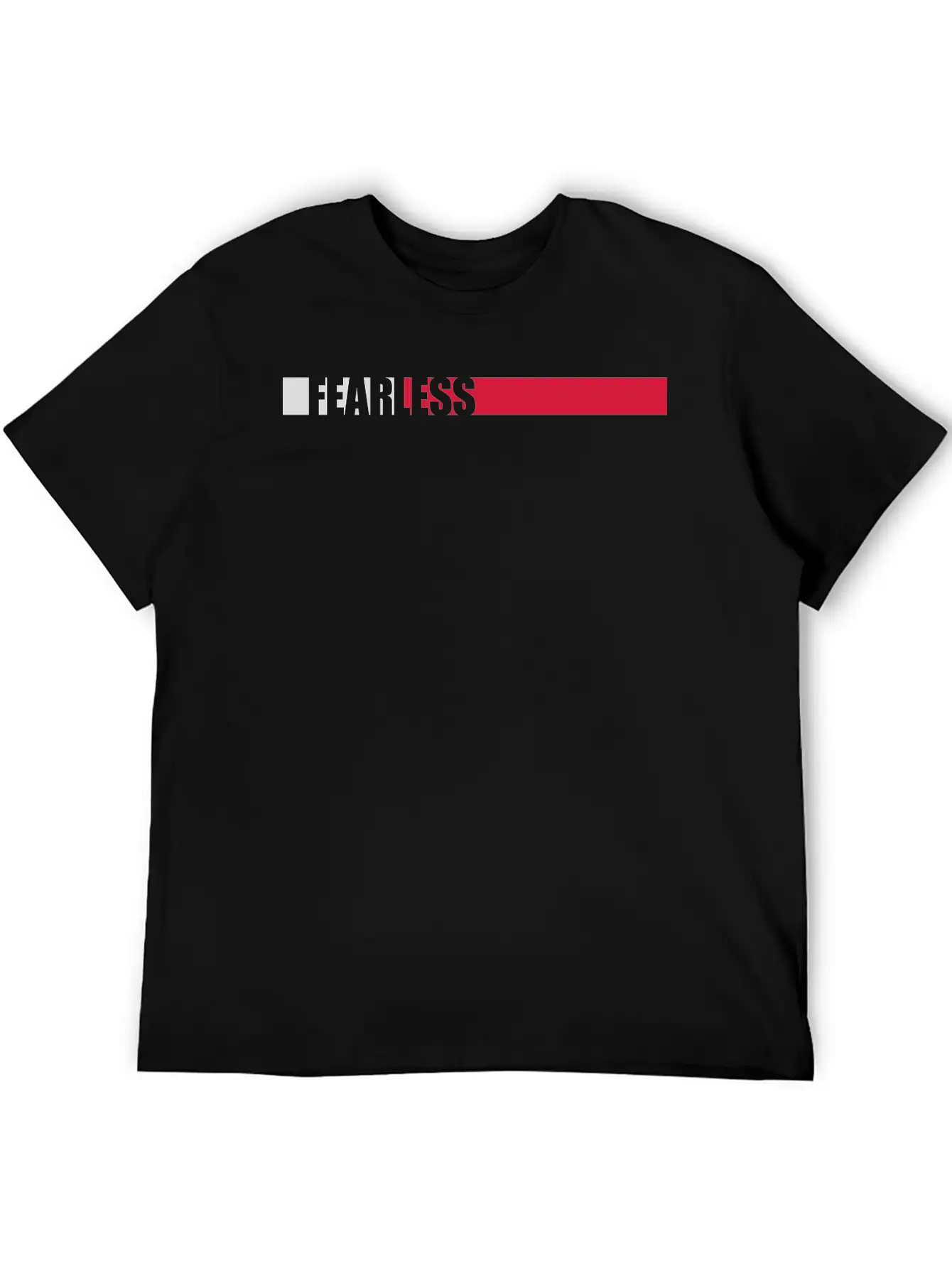 Fearless Text Quote Breathable Soft Cotton T-Shirt – Timeless Casual Look