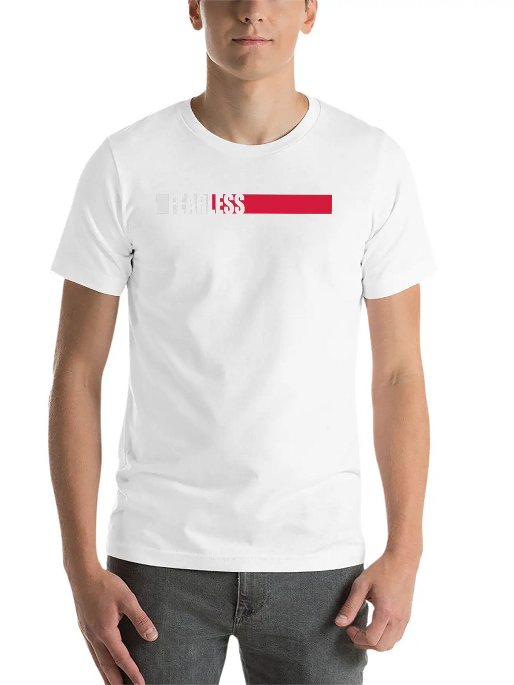 Fearless Text Quote Breathable Soft Cotton T-Shirt – Timeless Casual Look