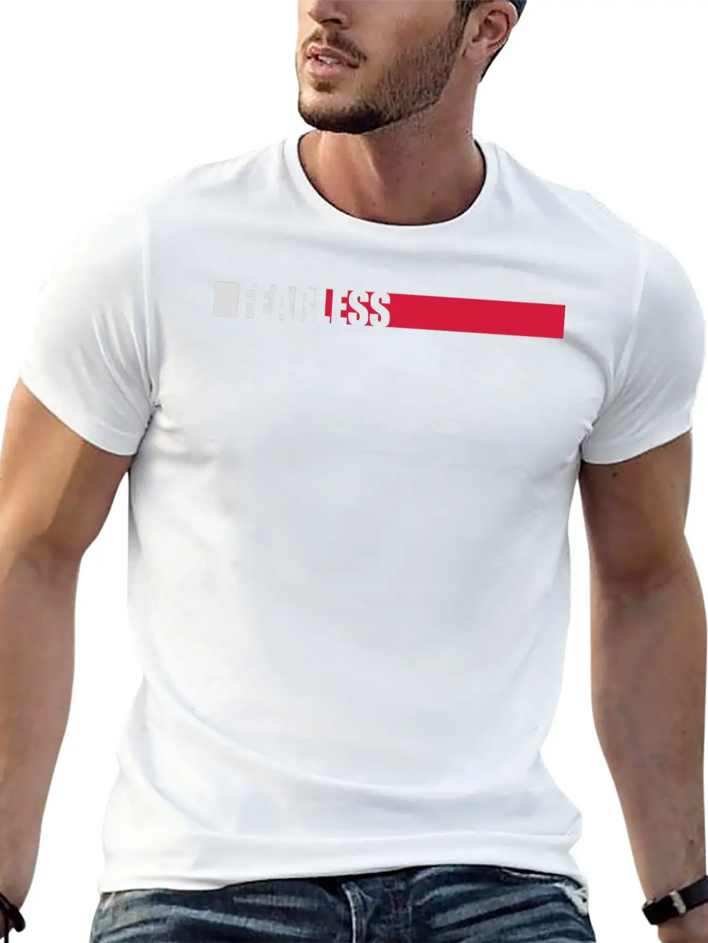 Fearless Text Quote Breathable Soft Cotton T-Shirt – Timeless Casual Look