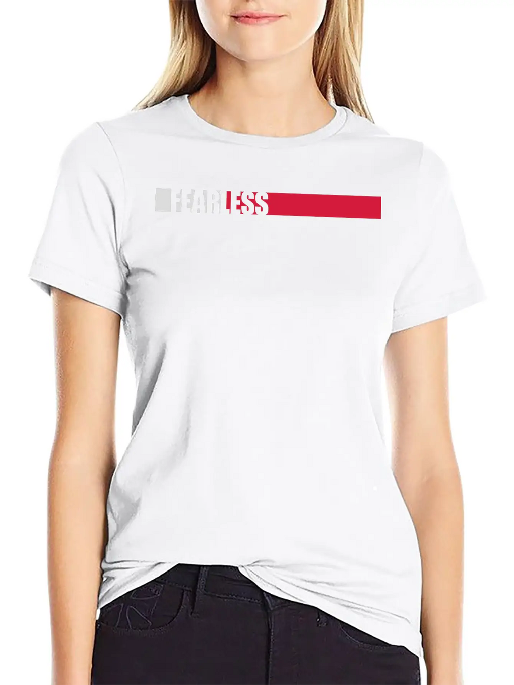 Fearless Text Quote Breathable Soft Cotton T-Shirt – Timeless Casual Look