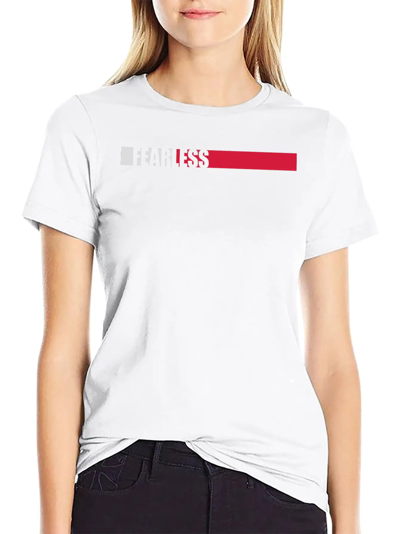 Fearless Text Quote Breathable Soft Cotton T-Shirt – Timeless Casual Look