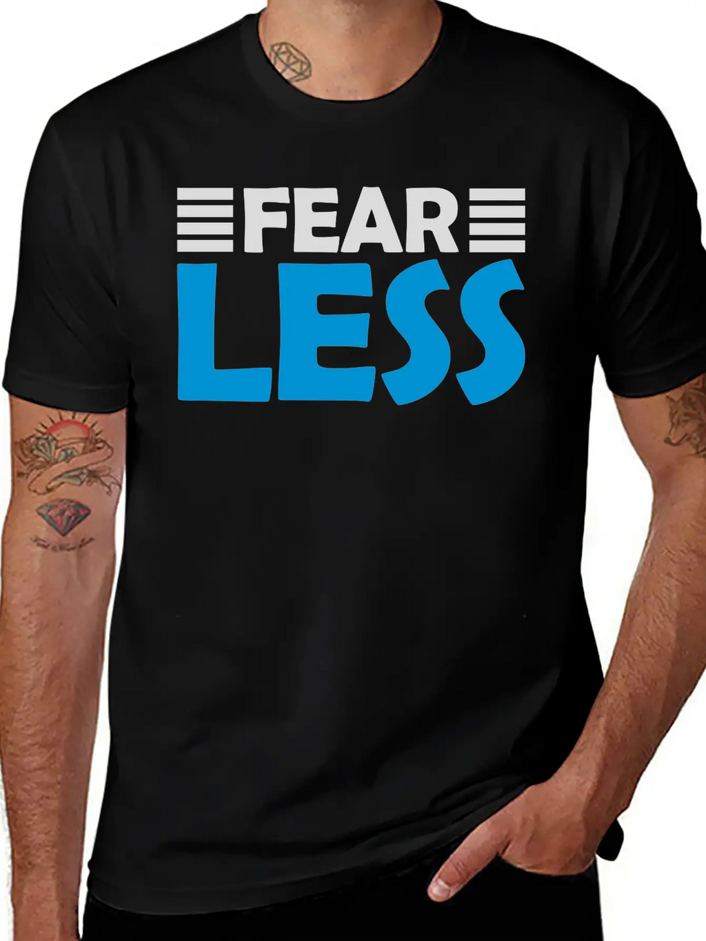 Fearless Text Quote Unisex Short Sleeve Soft Cotton T-Shirt – Casual Everyday Wear