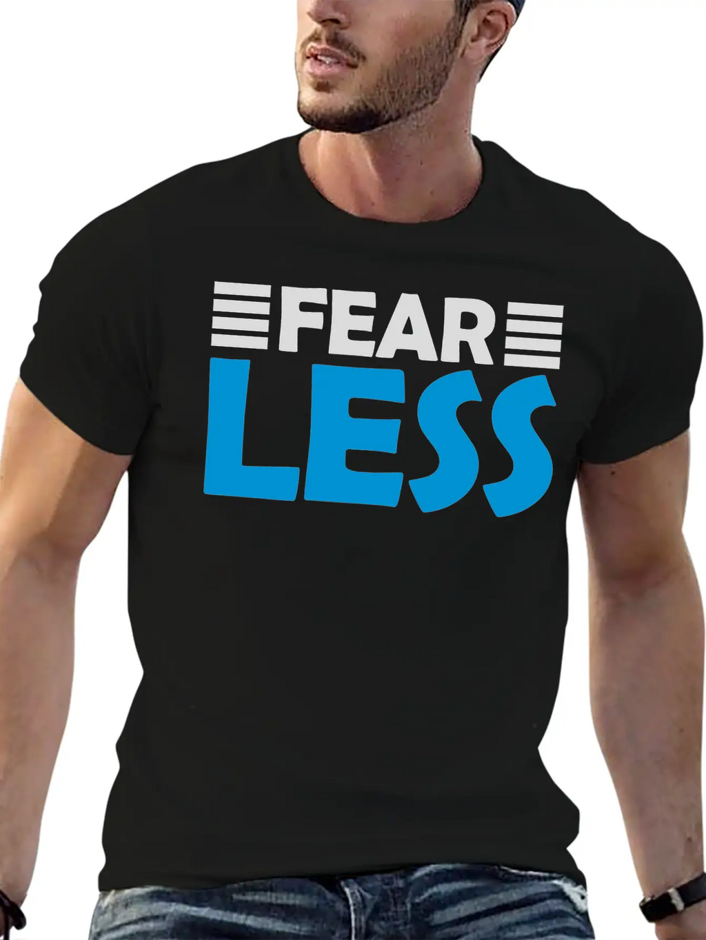 Fearless Text Quote Unisex Short Sleeve Soft Cotton T-Shirt – Casual Everyday Wear