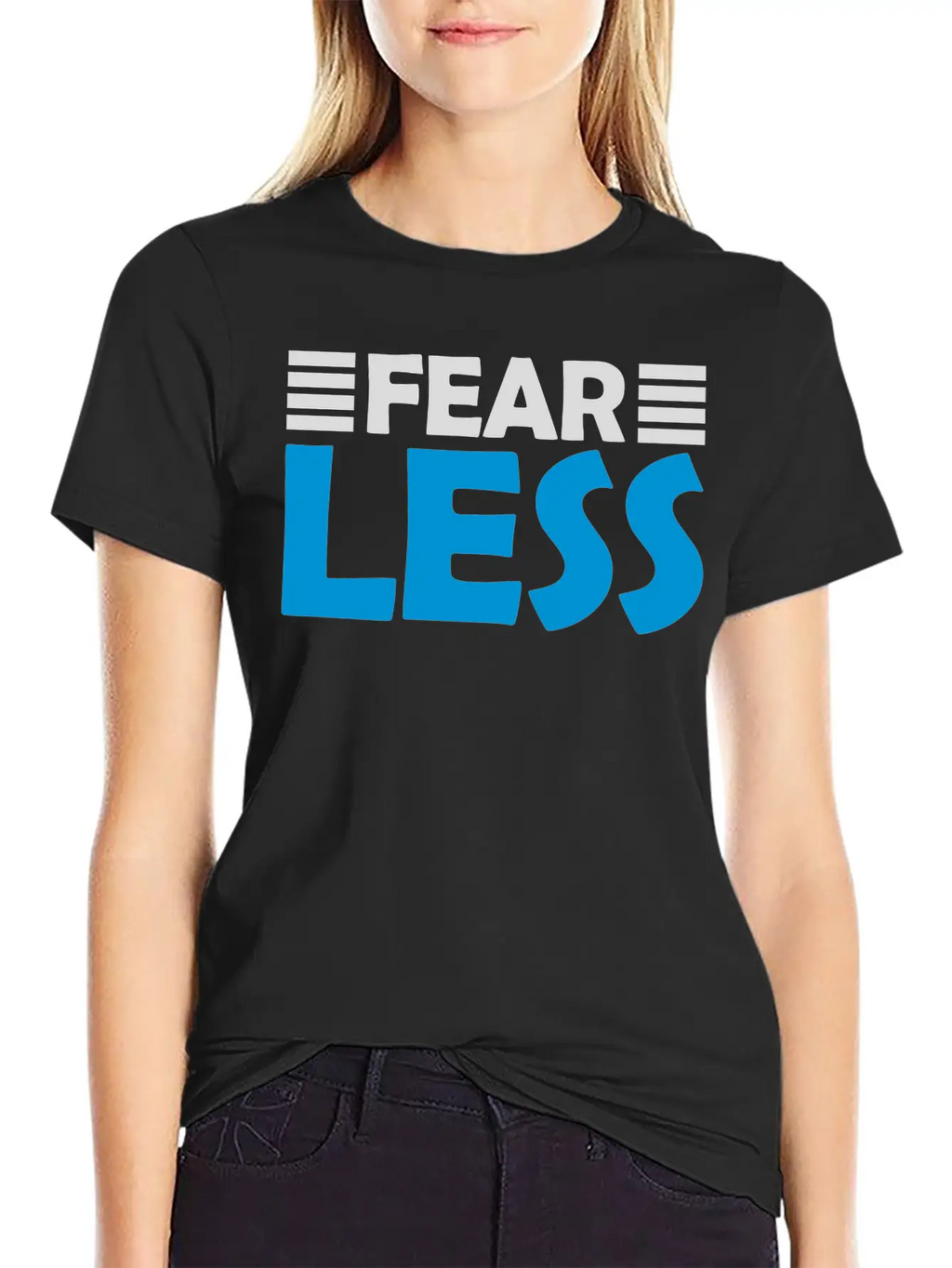 Fearless Text Quote Unisex Short Sleeve Soft Cotton T-Shirt – Casual Everyday Wear
