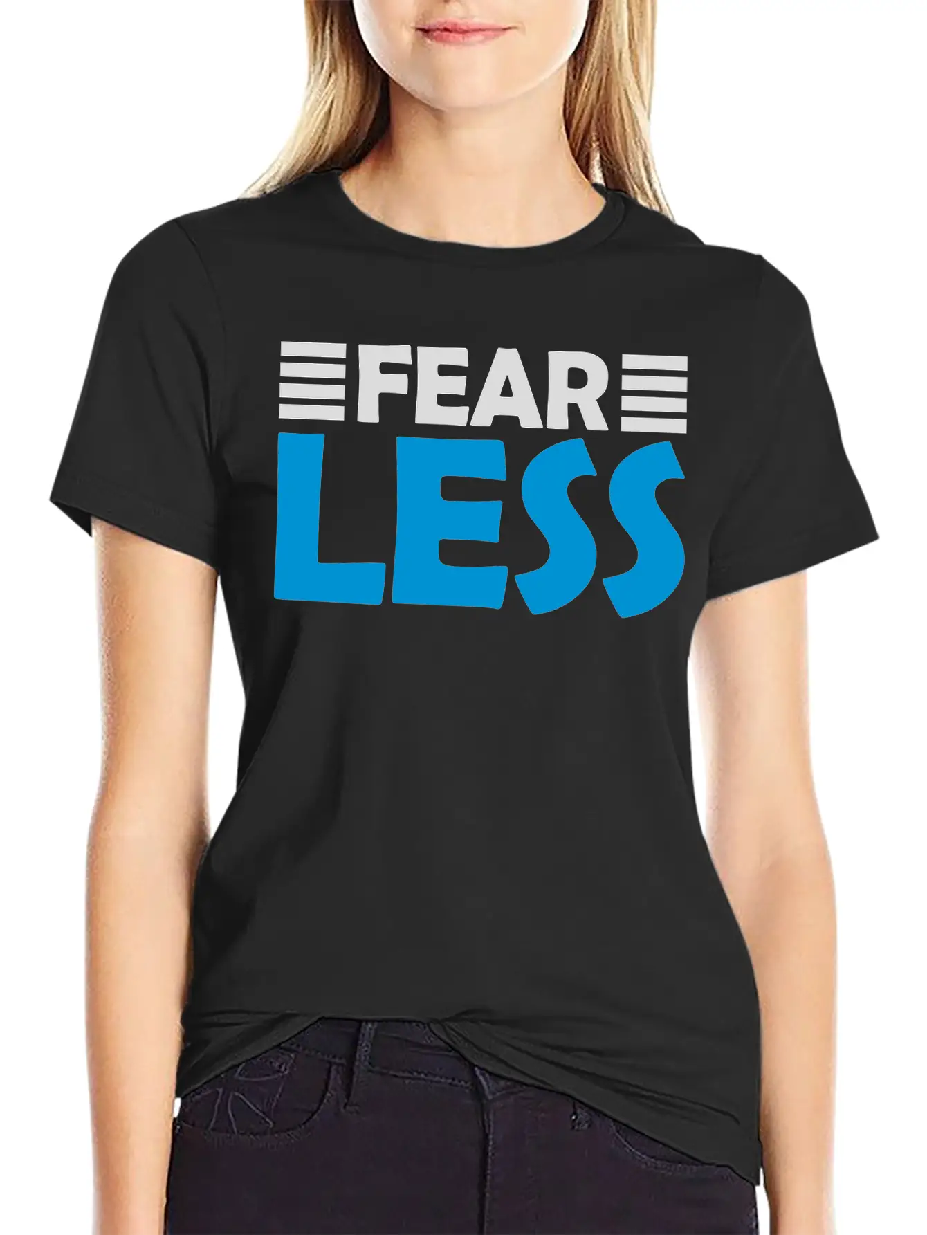 Fearless Text Quote Unisex Short Sleeve Soft Cotton T-Shirt – Casual Everyday Wear