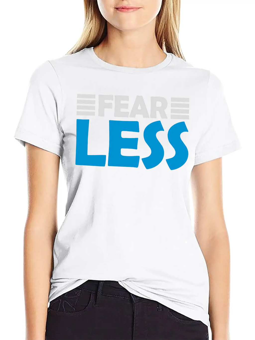 Fearless Text Quote Unisex Short Sleeve Soft Cotton T-Shirt – Casual Everyday Wear