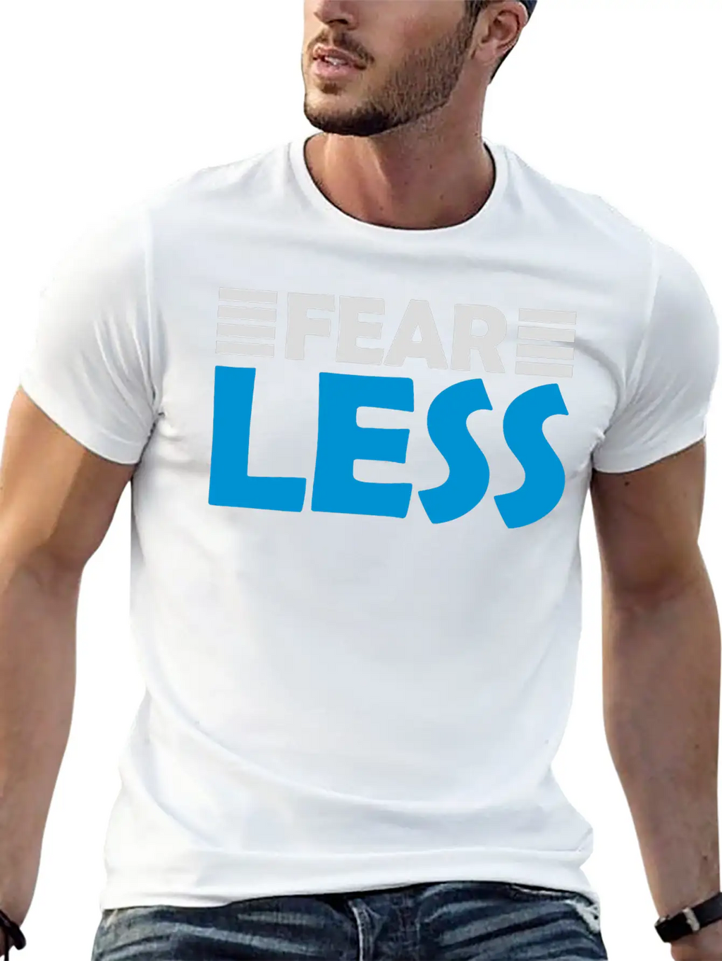 Fearless Text Quote Unisex Short Sleeve Soft Cotton T-Shirt – Casual Everyday Wear