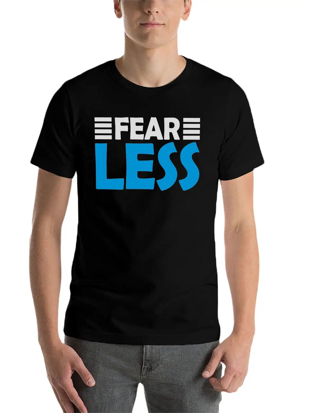 Fearless Text Quote Unisex Short Sleeve Soft Cotton T-Shirt – Casual Everyday Wear