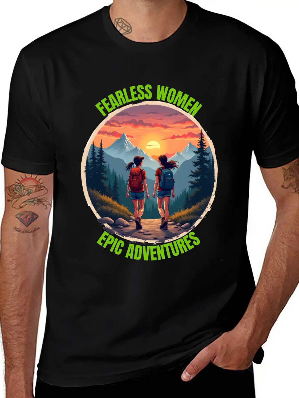 Fearless Women, Epic Adventures - Hiking Women Casual Graphic T-Shirt – Simple And Comfortable Daily Wear