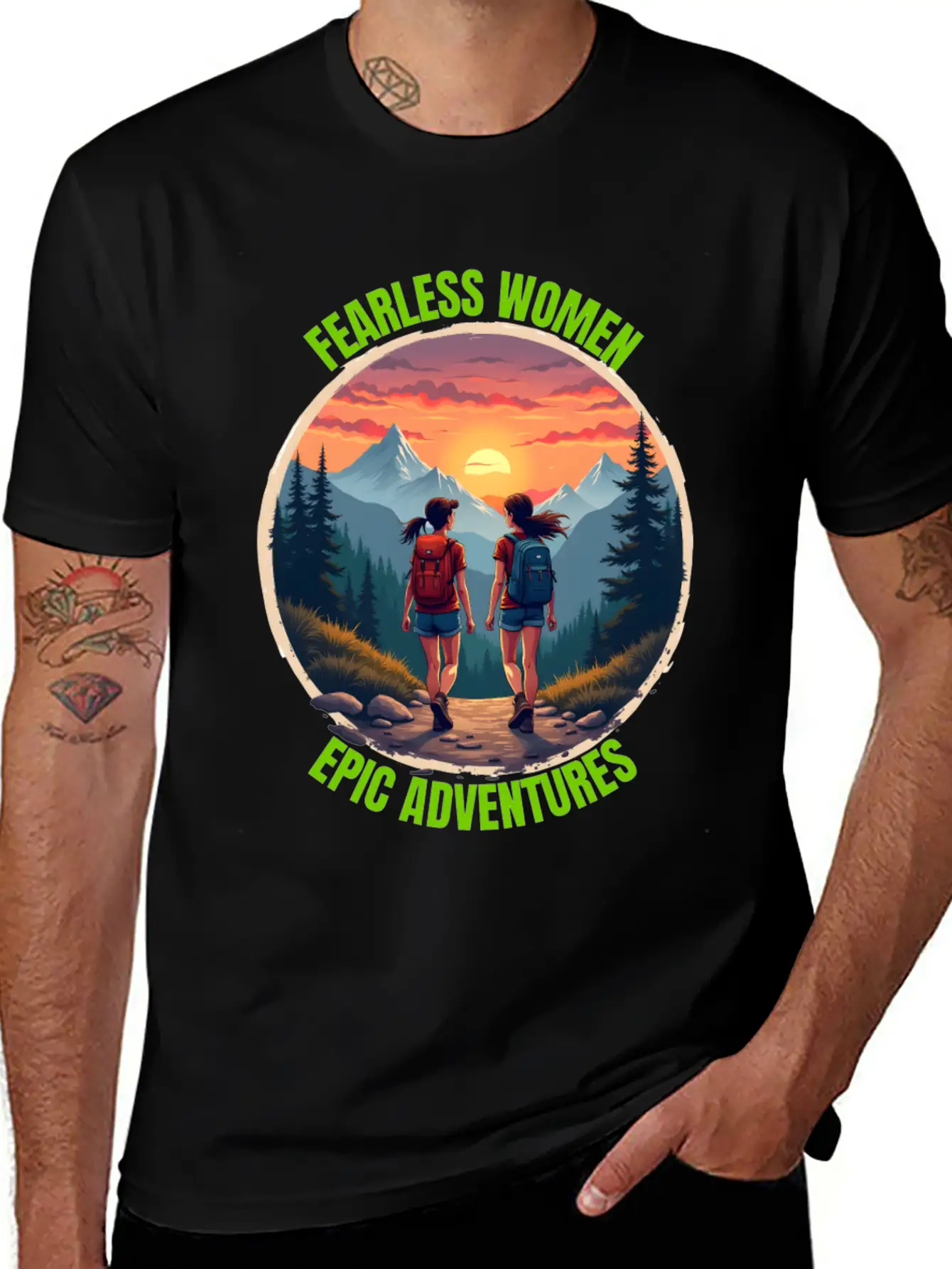 Fearless Women, Epic Adventures - Hiking Women Casual Graphic T-Shirt – Simple And Comfortable Daily Wear