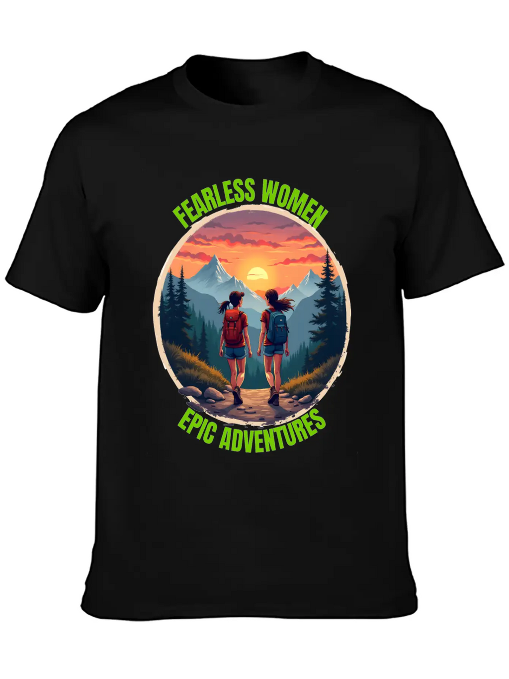 Fearless Women, Epic Adventures - Hiking Women Casual Graphic T-Shirt – Simple And Comfortable Daily Wear
