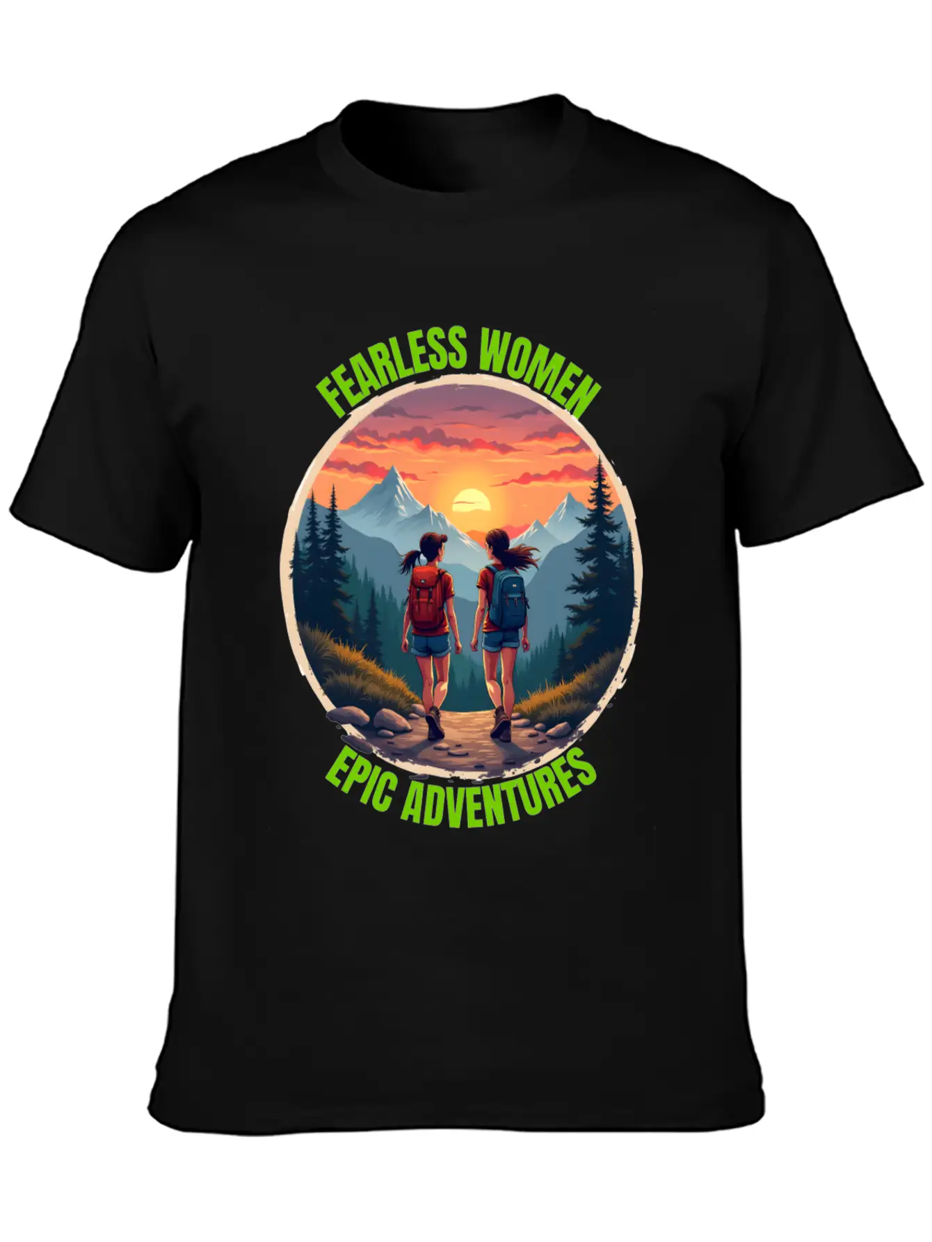 Fearless Women, Epic Adventures - Hiking Women Casual Graphic T-Shirt – Simple And Comfortable Daily Wear