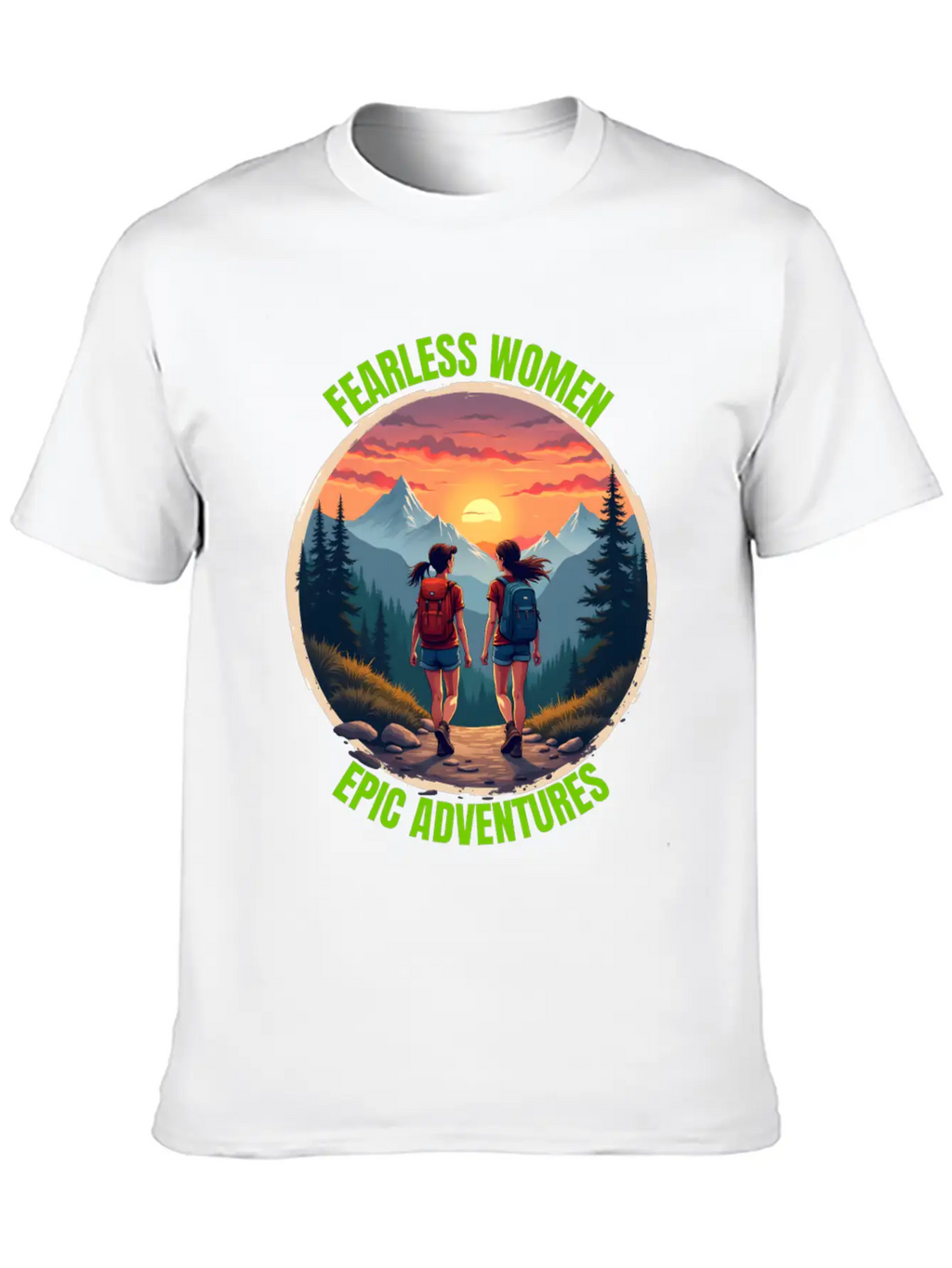 Fearless Women, Epic Adventures - Hiking Women Casual Graphic T-Shirt – Simple And Comfortable Daily Wear