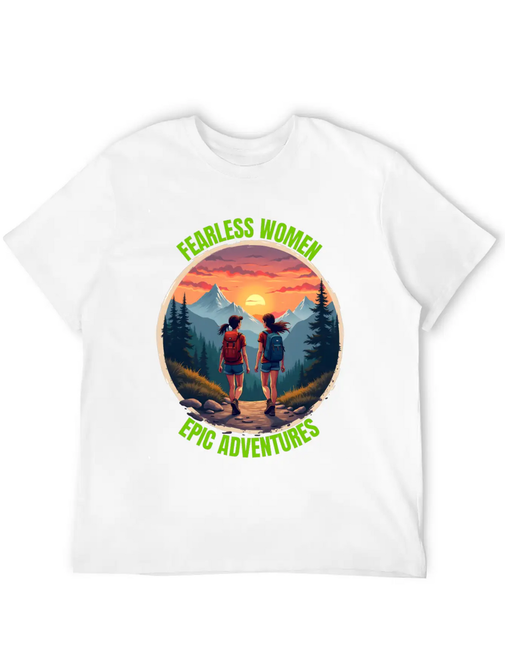 Fearless Women, Epic Adventures - Hiking Women Casual Graphic T-Shirt – Simple And Comfortable Daily Wear