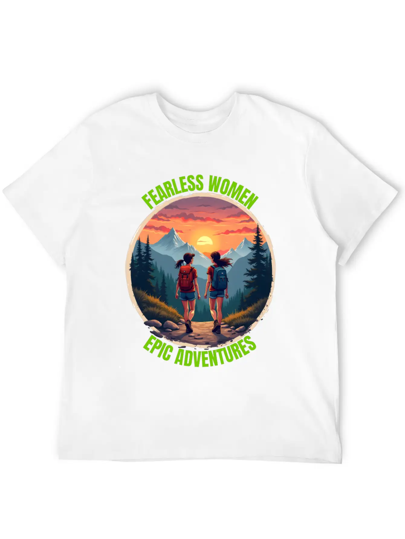 Fearless Women, Epic Adventures - Hiking Women Casual Graphic T-Shirt – Simple And Comfortable Daily Wear