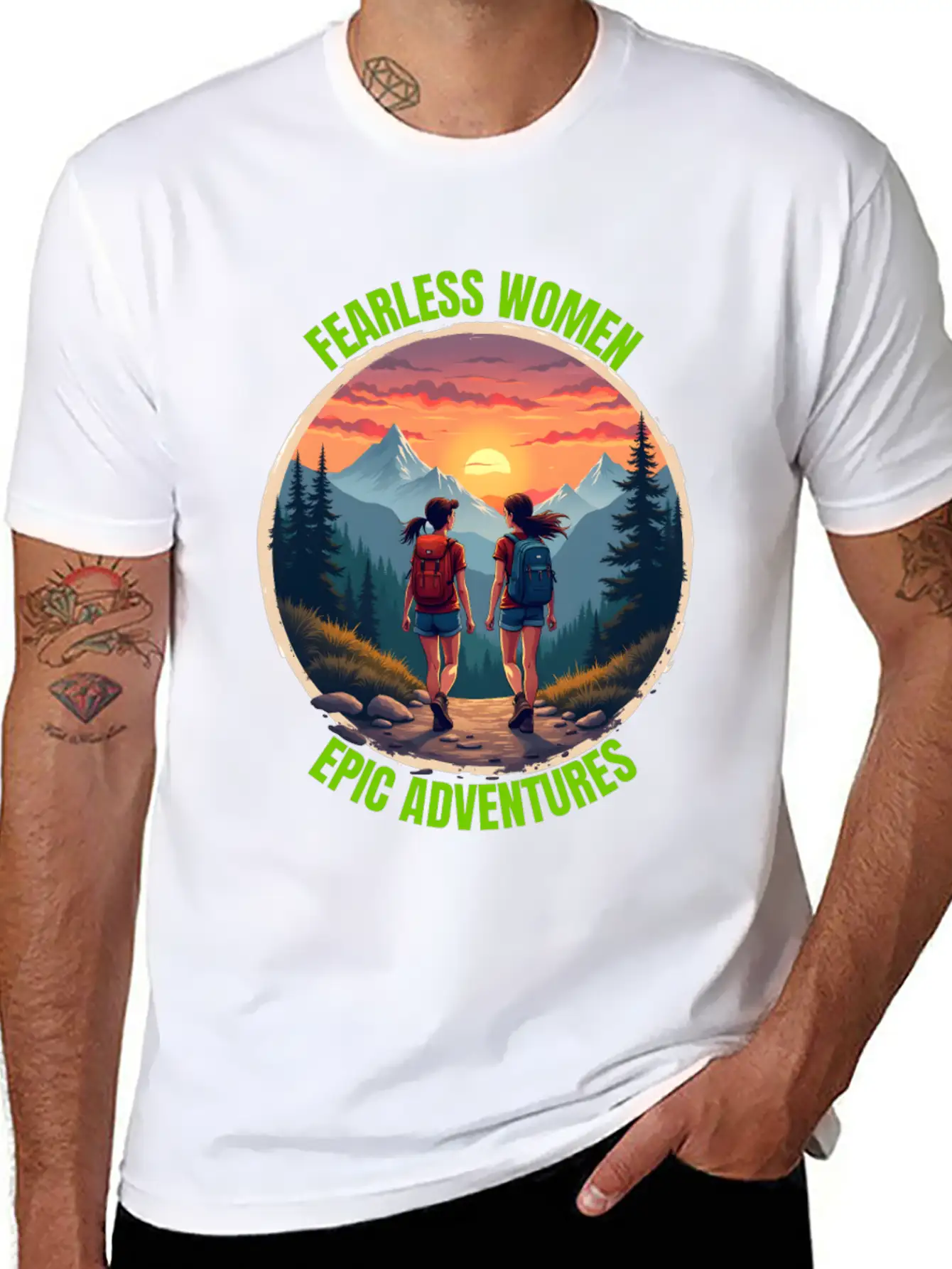 Fearless Women, Epic Adventures - Hiking Women Casual Graphic T-Shirt – Simple And Comfortable Daily Wear