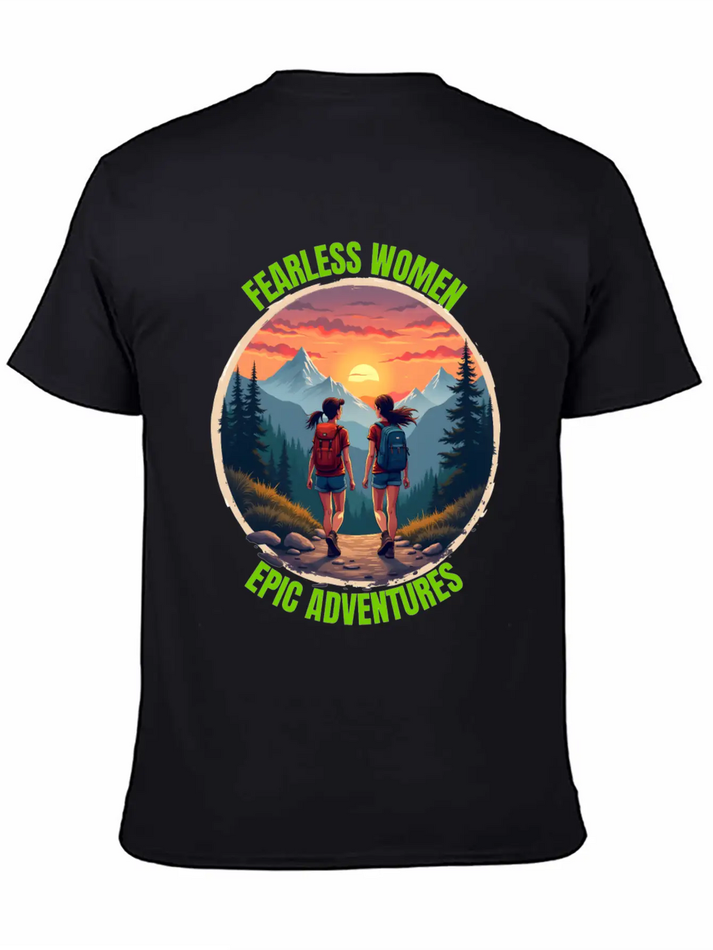 Fearless Women, Epic Adventures - Hiking Women Casual Graphic T-Shirt – Simple And Comfortable Daily Wear