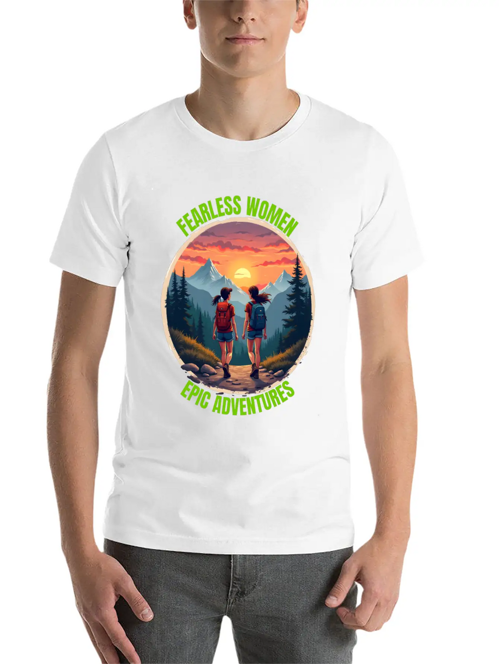 Fearless Women, Epic Adventures - Hiking Women Casual Graphic T-Shirt – Simple And Comfortable Daily Wear