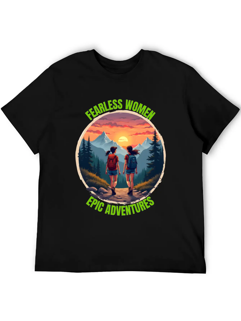 Fearless Women, Epic Adventures - Hiking Women Casual Graphic T-Shirt – Simple And Comfortable Daily Wear