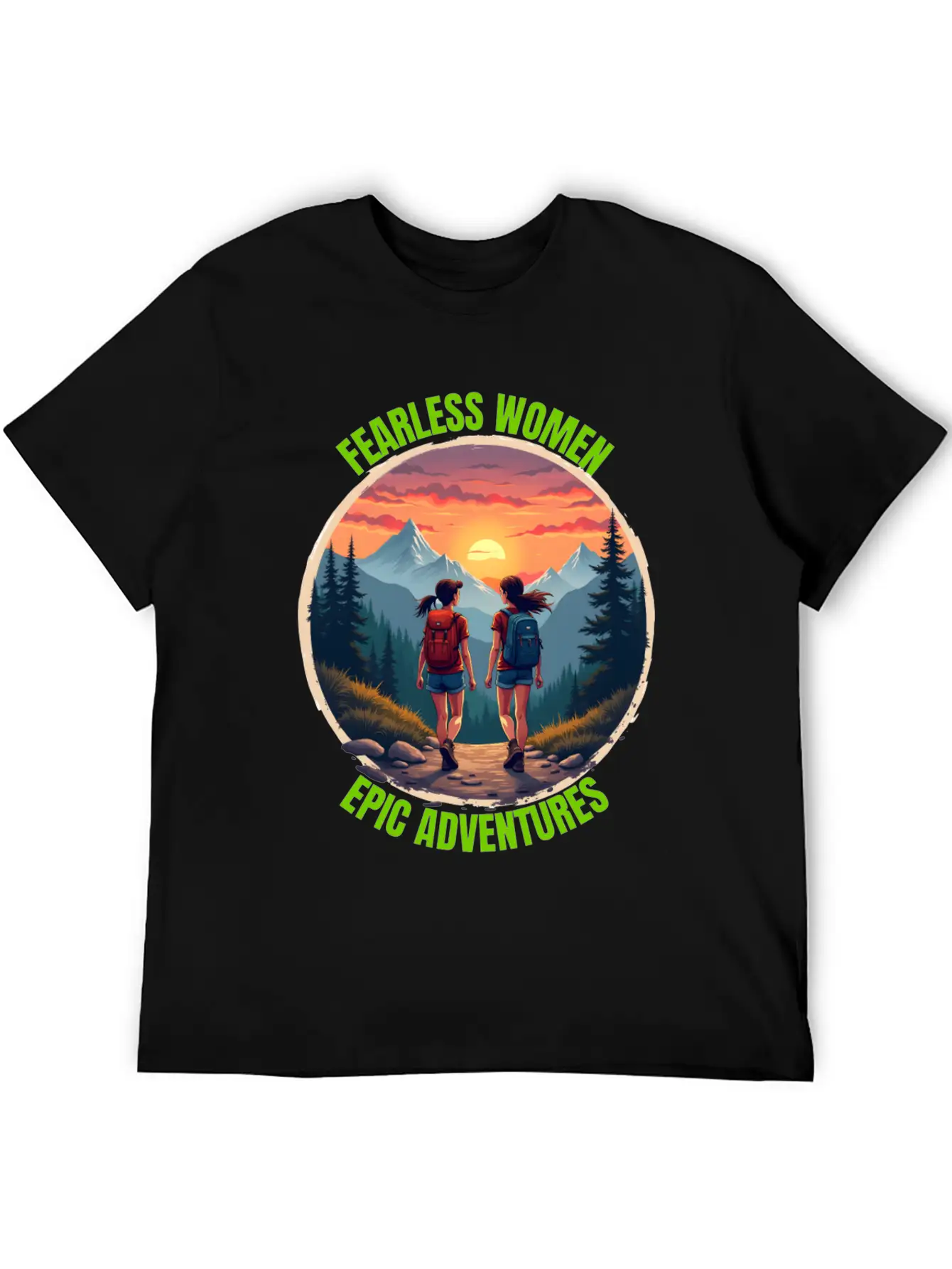 Fearless Women, Epic Adventures - Hiking Women Casual Graphic T-Shirt – Simple And Comfortable Daily Wear