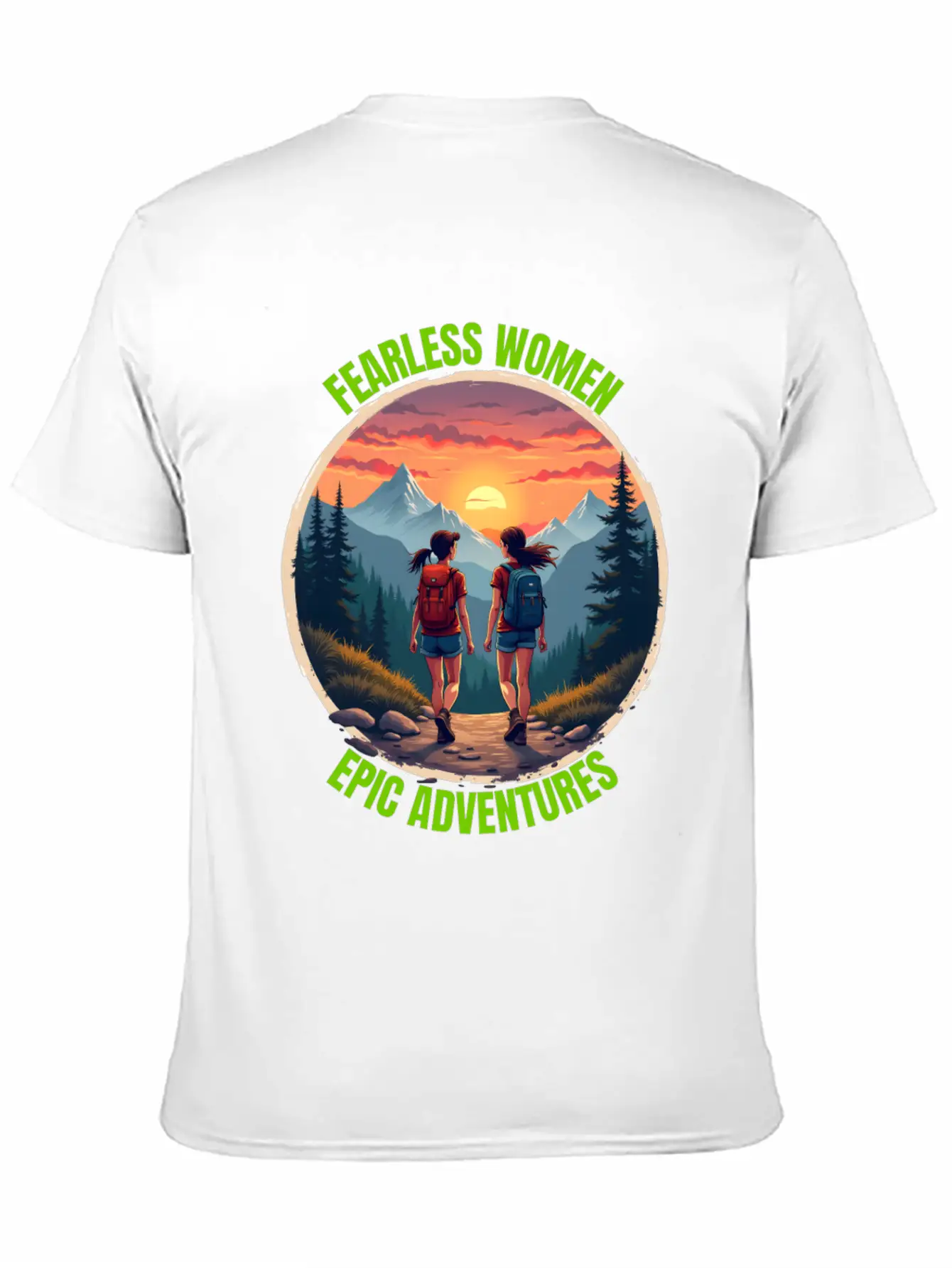 Fearless Women, Epic Adventures - Hiking Women Casual Graphic T-Shirt – Simple And Comfortable Daily Wear